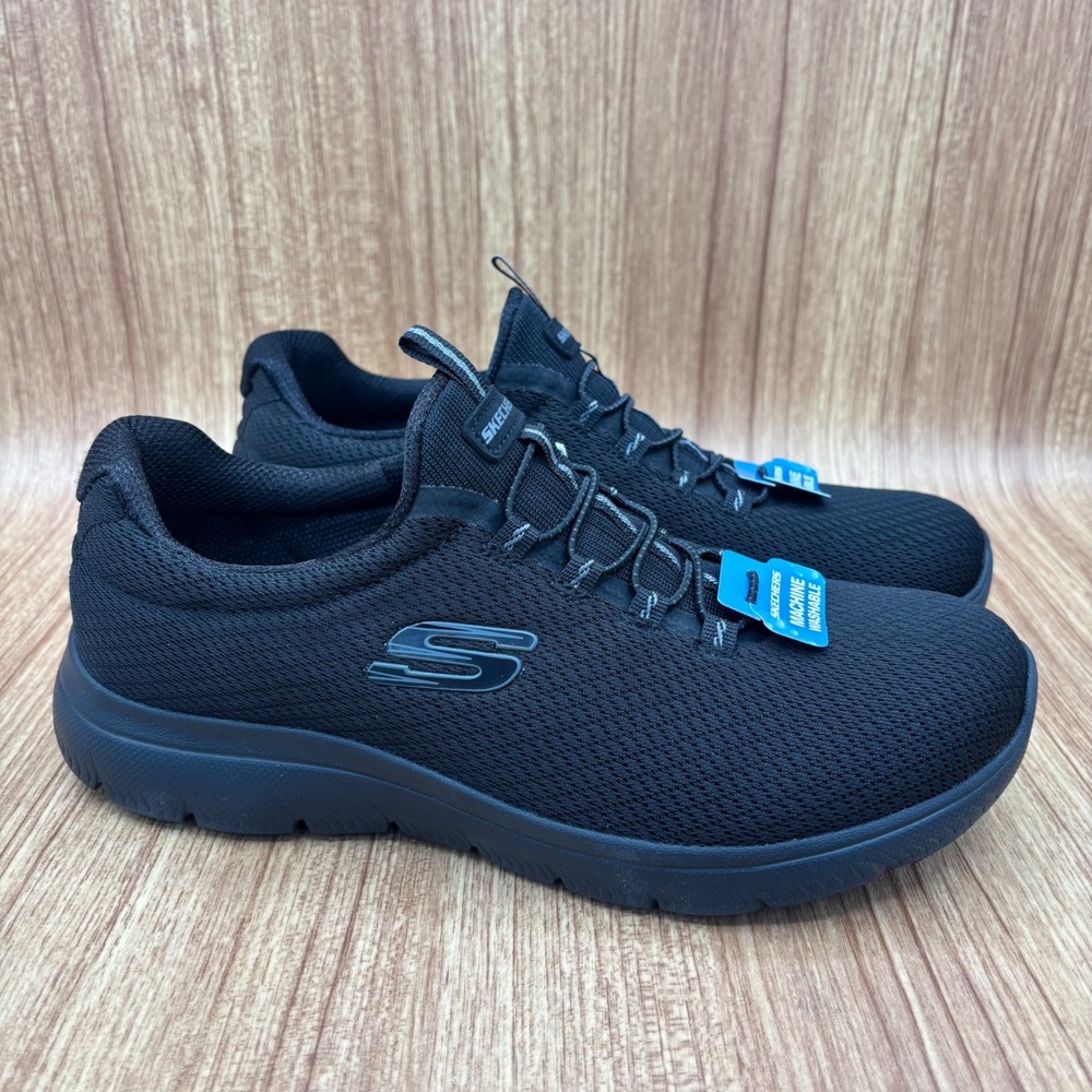 Skechers Summits Summer Blush Sneakers Womens 7 Black‎ Wide Fit 150268W/BBK NEW